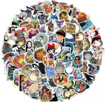 10/50/100 tk Multifilmi Ghibli Hayao Miyazaki kleebised Veekindlad DIY lilletaimede kleebiste pakett veetassi s&uuml;learvuti v&auml;ljal&otilde;igete albumi m&auml;rkmiku p&auml;eviku kleebised 10pcs