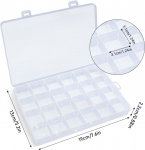 24 resti Plastist helmeste organiseerimiskarp, organiseerija konteineri hoiukarp, jagajad helmeste kunsti ja k&auml;sit&ouml;&ouml; jaoks.