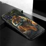 King Tiger Lion &uuml;mbris Samsung Galaxy S21 Ultra A51 A71 A52 A72 5G S20 FE A50 A70 A41 A31 A30 A21s TPU musta telefoni katte Coque jaoks Samsung A21s