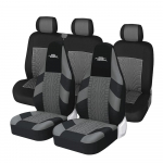 Autoistmete katted ( 2-osalised esikopa istmekatted ja 2+1 veoauto istmekatted ) hall v&auml;rv/must