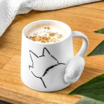 Mug chien queue en relief 3D Tasse animal