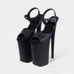 23 cm seksikad naiste &uuml;lik&otilde;rge kontsaga platvormkingad vabaaja sandaalid jalatsid Suures suuruses tantsukingad 46