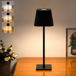 Juhtmeta LED-laualamp Juhtmeta puutetundlik &ouml;&ouml;kapp, reguleeritava v&auml;rvitemperatuuriga, laetav akuga t&ouml;&ouml;tav v&auml;ike laualamp Warm White