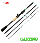 Ghotda Casting Spinning &Otilde;ngeritv 1.8/2.1m &Uuml;likerge S&uuml;sinik Reis S&ouml;&ouml;daga P&uuml;&uuml;k Ridvad 4/5 Sektsiooni EVA K&auml;epide Baitcasting &Otilde;ngeritv