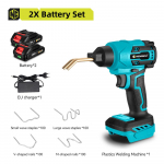 Newbeny 500 ℃ plastist keevitusp&uuml;stol, kiire soojendus, taaslaetav t&otilde;hus auto kaitseraua pragude plastikust pragude parandamise komplekt Makita 18 V aku jaoks 2 Battery-EU