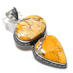 Brecciated Mookaite Gemstone Handmade 925 Sterling Silver Pendant 3.23 w5e34