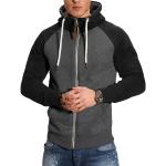 Meeste Colorblocking Fitness Sport Meeste dressipluus vabaaja mood Plug Sleeve kardigan top L must