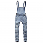 Moodsad Meeste Denim T&ouml;&ouml;riided Traksidega Meeste Teksad Uued P&uuml;ksid Kombinesoon Trend S helesinine v&auml;rv