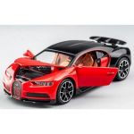 1/32 Bugatti Diecast Sulamauto Mudel Metallist Tagasit&otilde;mmatav Simulatsioonauto M&auml;nguasi Poiss Sportauto Akustilis-optiline Avatava Uksega Kingitus Auto M&auml;nguasi punane