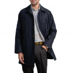 Meeste tuulejope rev&auml;&auml;riga pikkade varrukatega, &uuml;herealine pikk taskutega tren&scaron;mantel, lausv&auml;rvi tuulekindel midi L tumesinine v&auml;rv