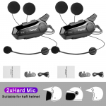2-pakiline X1 Bluetooth-mootorrattakiivri intercom - 1000 m leviala, 2-juhi s&uuml;steem t&auml;is- ja poolkiivritele 2Pcs Soft Helmet