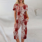 2-osalised komplektid naistele suvine l&uuml;hikeste varrukatega topp ja taskutega p&uuml;ksid. Pehmed treeningkomplektid XXL lilla