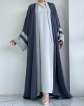 Eid Muslimi Kleit Abayad Naiste Kaheosaline Komplekt Musulman Komplektid Maroko Ramadan Kaftan Abaya Kaftan Dubai Araabia Pikk R&uuml;&uuml; XXL sinine