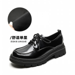 Paksude talladega Loaferid naiste n&ouml;&ouml;ridega mustad retro Briti stiilis v&auml;ikesed nahast kingad pehme tallaga &uuml;hed kingad naiste 34