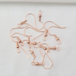 100 tk v&auml;rvi s&auml;ilitav 18K kott, kullast isetehtud k&otilde;rvakonksu tarvikud, puhtast vasest U-kujuline helmestega lamestatud, konksud, tarvikud, k&otilde;rvakonksud. V69 1#