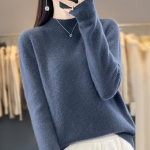 Naiste ka&scaron;miirist sviiter Qinghe ka&scaron;miir 30% ka&scaron;miir 70% vill s&uuml;gis-talvine ka&scaron;miir pullover pehme ja soe L hall v&auml;rv