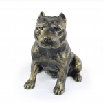 American Staffordshire Terrier, Amstaff - dog statue, sitting dog for desk, decoration for the living room of a dog lover by Art-Dog