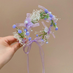 1 tk T&uuml;drukute lilledega punutud juuksepaelad Pulmapeo Cosplay peakatte p&auml;rjad