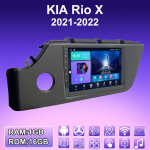 2 DIN Androidi autoraadio KIA Rio X 2021-2022 multimeediumipleieri peakomplekti stereo-GPS-i WIFI 1+16 GB jaoks 1+16GB