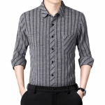 Kevad ja S&uuml;gis Uus Meeste Pikkade Varrukatega Puuvillane ja Linane Vaakumpakend S&auml;rk &Auml;ri Hingav S&auml;rk Trendikas Vabaaja &Uuml;heosaline 4XL