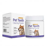 Lemmikloomade hammaste puhastuspulber kassidele ja koertele, universaalne halva hinge&otilde;hu ja hambakivi eemaldamiseks One Size valge