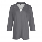 Naiste mood vabaaja rev, 3/4 varrukatega vaba &uuml;hev&auml;rviline T-s&auml;rk naiste topp XXL