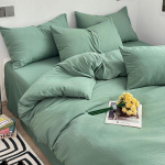 Pestud puuvillane neljaosaline komplekt, voodilina tekikate, &uuml;hev&auml;rviline &uuml;hiselamu voodipesu, &uuml;hekordne kolmeosaline komplekt 1.2m bed