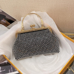 &Otilde;htus&ouml;&ouml;gikott Uus naiste teemant, sisseehitatud unikaalne riiv Naiste kandekott Moodne peokett tekstuur Crossbody koti trend