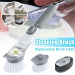 Kahekordse kasutusega k&ouml;&ouml;gipuhastushari puhastusn&otilde;u kaussi pesuk&auml;sn Automaatne vedelikudosaator poti puhastaja t&ouml;&ouml;riista vidinad Handle & 1 brush head