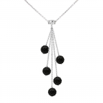 LOVA LOLA VAN DER KEEN - Collier Cascada - Joaillerie Prestige - Diamant de Synth&egrave;se - Argent Massif 925 Milli&egrave;mes - Bijou Femme
