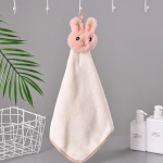 Cartoon Rabbit Wipe k&auml;ter&auml;tik Pehme paks korallifliisist &uuml;liimav kiiresti kuivavad laste froteer&auml;tikud k&ouml;&ouml;ki ja vannituppa roosa