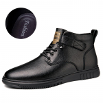 Ehtsast nahast meeste saapad Mugavad Soojad Pahkluusaapad Talvesaapad &Auml;rinahast Saapad Suur suurus 39 must