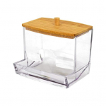 Bambusest kaanega puuvillane tampoonikarp, l&auml;bipaistev plastik, mitmeotstarbeline hambaork puuviljakahvlite s&auml;ilitusjaotur Igap&auml;evane kasutamine A