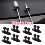 Kaabliklamber auto traadi juhtme kaablihoidik korraldaja tilkkleepuv lipsuklamber 20tk 2pcs