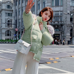 SCIONE suur karusnahast krae puuvillane jope puuvillane jope &otilde;pilastele, paks lahtine puuvillane jope naistele S roosa