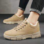 Talvesaapad Mees Samet Soojad Pl&uuml;&uuml;sist Kingad Vabaaja Platvorm Lumesaapad Mood Madala s&auml;&auml;rega PU Nahk Puuvill Meeste Kingad Pahkluusaapad 39 must