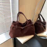 Elegantsed kotid naistele &Otilde;lakotid Uus, suure mahutavusega naiste k&auml;ekott, pannal Dekoratiivne disain Faux seemisnahast Hasp vabaaja kott 38x16x25cm kohv