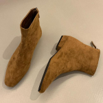 Naiste Poolsaapad Seemisnahast Soe kandiline varvas nahk Lumi br&auml;nd Palus puuvillased kingad Trend Chelsea madalad kontsad Mood hubane Botas Mujer 39 khaki