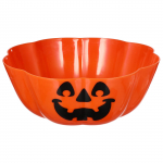 Halloweeni salatikausid k&otilde;rvitsa lambi kujuga n&otilde;u kaunistus taldrik Ornament oranž konteiner korv kandik kontor oranž