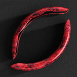 2 TK S&uuml;sinikkiust Silikoonist Auto Rooli Kate Kohandatud Libisemisvastane V&otilde;imenduskate Autotarvikud Auto Dekoor 2024 jaoks punane