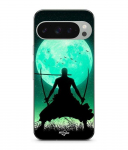 Coque - MANIACASE - Google Pixel 9 Pro - Silicone Noir - Roronoa Zoro - Souple