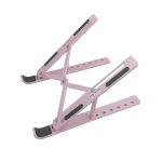 Universaalne s&uuml;learvuti alus, reguleeritav s&uuml;learvuti hoidik Macbooki jaoks, libisemiskindel kokkupandav jahutusalus s&uuml;learvuti/tahvelarvuti/telefoni jaoks roosa