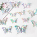 12/24 tk 3D laserliblikas seinakleebis Pulma seina aknakleebis Suvine liblika s&uuml;nnip&auml;evapeo DIY peokleebis Kodukaunistus 12pcs