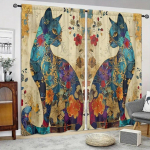 2 tk armsa kassipoja mustriga kardinat 2 paneeli luksuslikud kassaknad kardinad elutuba magamistuba elegantne dekoratsioon 2x50W130H(CM)40x51in&Hook