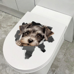 ADM 3D Creative WC-kleebis Armsa lemmikloomakoera isekleepuvad seinakleebised Vannitoa kodukaunistus Eemaldatavad seinakaunistuse kleebised