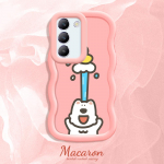 V&auml;rvitud muster Big Wave Edge pehme silikoon materjal Macaron telefoni &uuml;mbris p&otilde;rutuskindel kaitsev kummist korpus OnePlus Vivo Motorola Moto jaoks Vivo Y28S 5G sinine