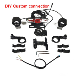 Kahe esiosa elektriliste jalgrattatulede komplekt: 9W LED veekindel, pidurituli, suunatuli, helisignaal, 24-90V. DIY Version