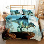 Maailma dinosauruste laste tekikott EU &uuml;he kaheinimesevoodiga, kaheinimesevoodiga, kaheinimesevoodiga, kaheinimesevoodiga, t&auml;issuurusega voodipesukomplekt 140x210cm
