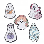 Uus multikas emailn&otilde;ela komplekt kohandatud punk gooti skelett Ghost Boo armas kass prossid seljakott rinnam&auml;rgid ehted kingitus lastele