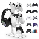 Universaalne m&auml;ngukontroller ja peakomplekti hoidik PlayStationile ja Xboxile Transparent base puhas